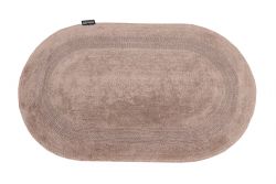 OWALNY EKSKLUZYWNY DYWANIK ŁAZIENKOWY BEŻOWY – 100% BAWEŁNA, DWUSTRONNY, 18mm