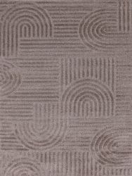 NOWOCZESNY MIĘCIUTKI DYWAN - EFEKT 3D - TAUPE