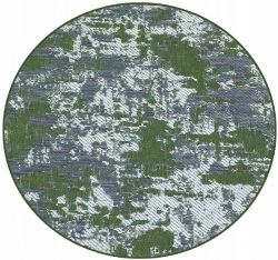 TRWAŁY DYWANIK SZNURKOWY KOŁO - ZIELONY - IN&OUTDOOR