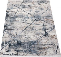 GRANATOWY UNIKALNY DYWAN EXCLUSIVE  - BOHO - MARMUR