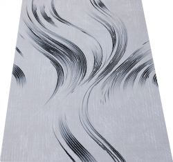NOWOCZESNY - ORYGINALNY DYWAN FALA EFEKT 3D - SZARY