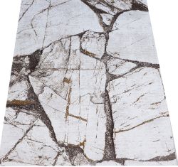 NOWOCZESNY - ORYGINALNY DYWAN MARMUR EFEKT 3D - BEŻ