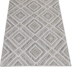 SKANDYNAWSKI DYWAN COTTON ROMBY - BOHO BEŻOWY