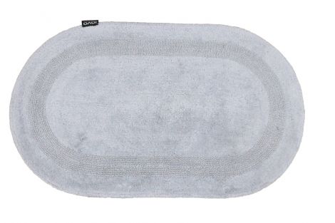 OWALNY EKSKLUZYWNY DYWANIK ŁAZIENKOWY SZARY – 100% BAWEŁNA, DWUSTRONNY, 18mm