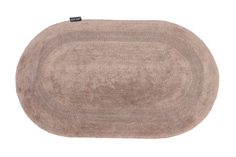 OWALNY EKSKLUZYWNY DYWANIK ŁAZIENKOWY BEŻOWY – 100% BAWEŁNA, DWUSTRONNY, 18mm