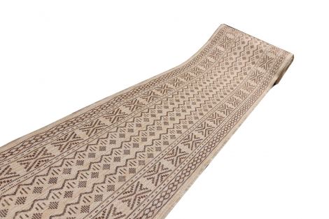 ANTYPOŚLIZGOWY DYWAN - CHODNIK SZNURKOWY - ETNICZNY BEŻOWY