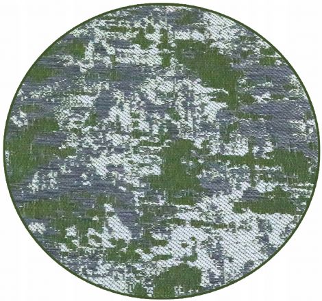 TRWAŁY DYWANIK SZNURKOWY KOŁO - ZIELONY - IN&OUTDOOR