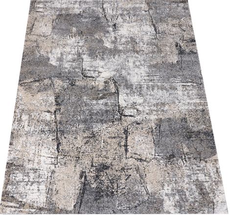 LŚNIĄCY DYWAN OLYMPOS PRZECIERANY SZARY BEŻ - MIĘKKI