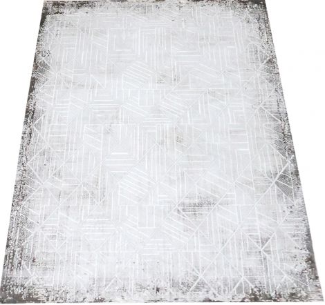 NOWOCZESNY DYWAN OMAN GEOMETRYCZNY BEŻ  - MIĘKKI I TRWAŁY