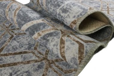 DYWAN ANTYPOŚLIZGOWY - SZARY ROMBY - STYLOWY I BEZPIECZNY