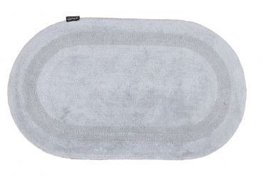 OWALNY EKSKLUZYWNY DYWANIK ŁAZIENKOWY SZARY – 100% BAWEŁNA, DWUSTRONNY, 18mm