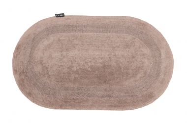 OWALNY EKSKLUZYWNY DYWANIK ŁAZIENKOWY BEŻOWY – 100% BAWEŁNA, DWUSTRONNY, 18mm