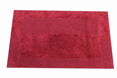 EKSKLUZYWNY DYWANIK ŁAZIENKOWY BORDOWY – 100% BAWEŁNA, DWUSTRONNY, 18mm