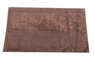 EKSKLUZYWNY DYWANIK ŁAZIENKOWY BRĄZOWY – 100% BAWEŁNA, DWUSTRONNY, 18mm
