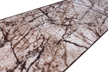 DYWAN CHODNIK PODGUMOWANY  ANTYPOŚLIZGOWY ŻEL GUMA BRĄZ - MARMUR