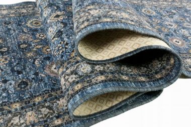 DYWAN ANTYPOŚLIZGOWY - KLASYCZNY NIEBIESKI- STYLOWY I BEZPIECZNY