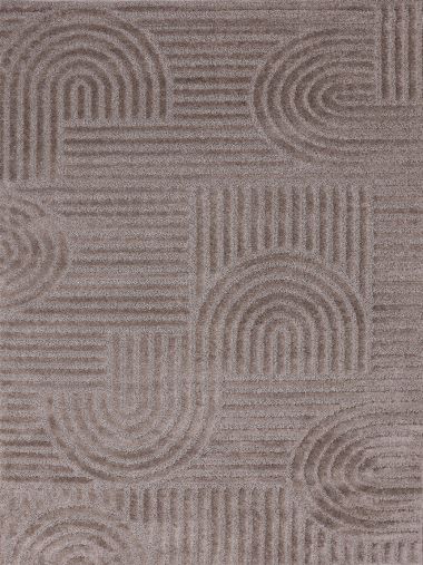 NOWOCZESNY MIĘCIUTKI DYWAN - EFEKT 3D - TAUPE