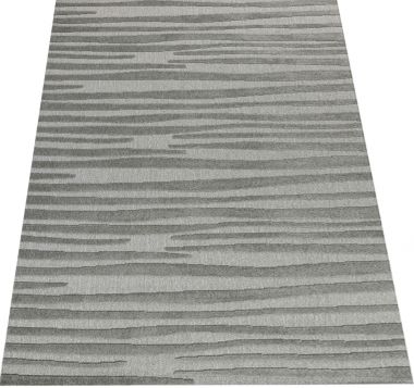 NOWOCZESNY DWUPOZIOMOWY SZARY DYWAN POŁĄCZENIE ELEGANCJI I WYGODY