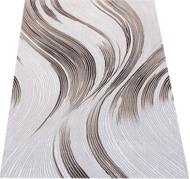 NOWOCZESNY - ORYGINALNY DYWAN FALA EFEKT 3D - BEŻ
