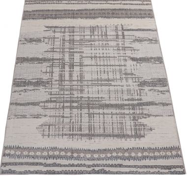 SKANDYNAWSKI DYWAN COTTON KREMOWY - BOHO - PRZECIERANY